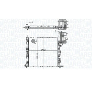 Chladič, chlazení motoru MAGNETI MARELLI 350213178500