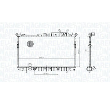 Chladič, chlazení motoru MAGNETI MARELLI 350213179600