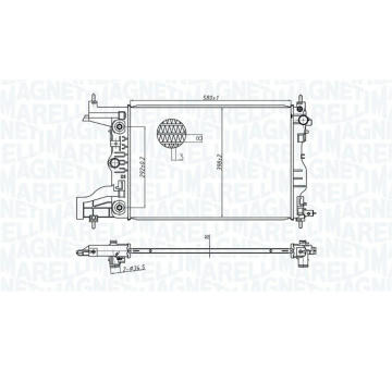 Chladič, chlazení motoru MAGNETI MARELLI 350213179700