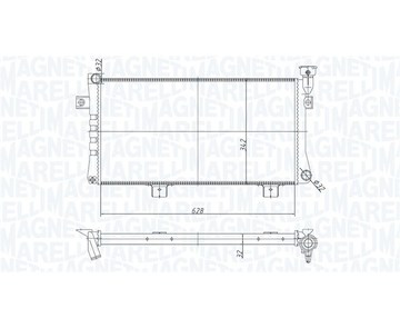 Chladič, chlazení motoru MAGNETI MARELLI 350213180600
