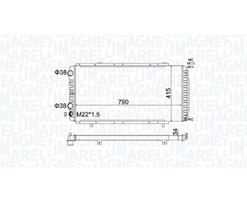 Chladič, chlazení motoru MAGNETI MARELLI 350213180900