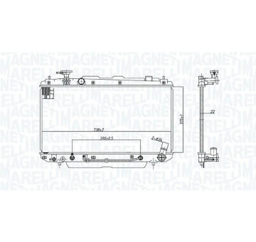 Chladič motora MAGNETI MARELLI 350213183200