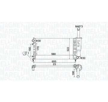 Chladič, chlazení motoru MAGNETI MARELLI 350213183600