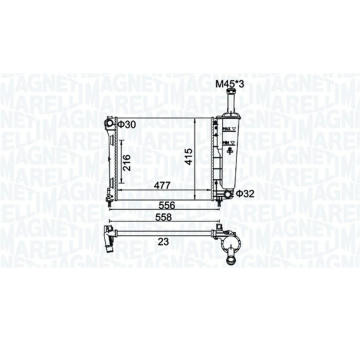 Chladič, chlazení motoru MAGNETI MARELLI 350213183900