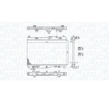 Chladič, chlazení motoru MAGNETI MARELLI 350213184800