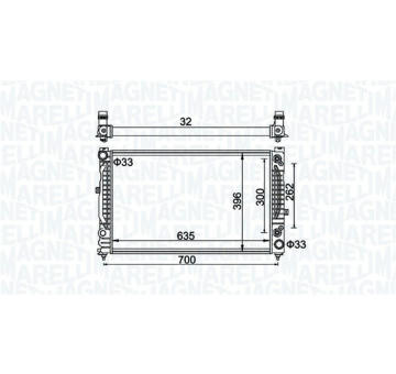 Chladič, chlazení motoru MAGNETI MARELLI 350213185500