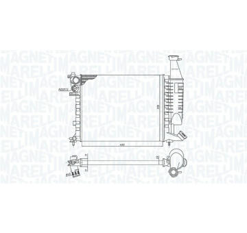 Chladič, chlazení motoru MAGNETI MARELLI 350213186300