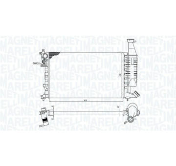 Chladič, chlazení motoru MAGNETI MARELLI 350213186400