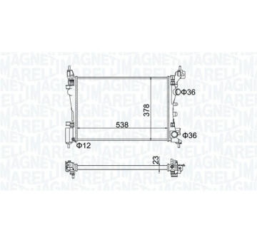 Chladič, chlazení motoru MAGNETI MARELLI 350213186700