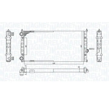 Chladič, chlazení motoru MAGNETI MARELLI 350213187800