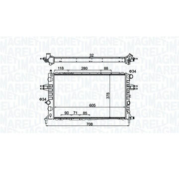 Chladič, chlazení motoru MAGNETI MARELLI 350213192300