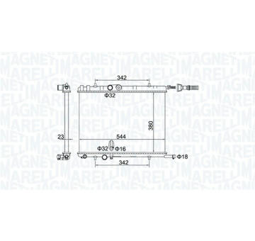 Chladič, chlazení motoru MAGNETI MARELLI 350213193400