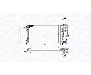 Chladič, chlazení motoru MAGNETI MARELLI 350213193900