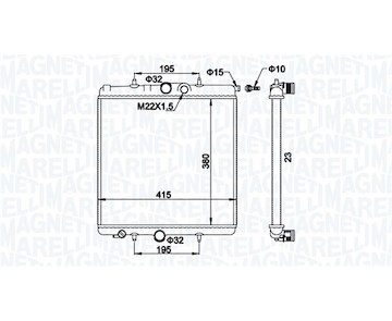 Chladič, chlazení motoru MAGNETI MARELLI 350213194100