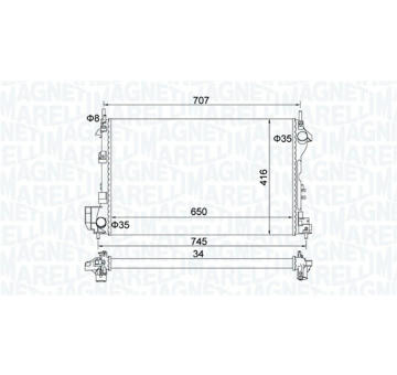 Chladič motora MAGNETI MARELLI 350213195700