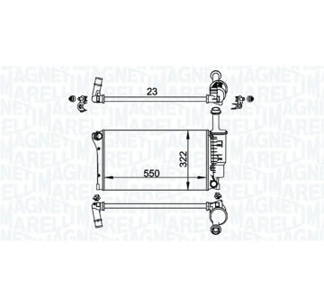 Chladič, chlazení motoru MAGNETI MARELLI 350213196200