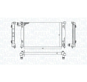 Chladič, chlazení motoru MAGNETI MARELLI 350213196700