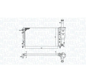 Chladič, chlazení motoru MAGNETI MARELLI 350213196000