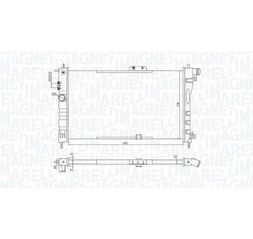 Chladič, chlazení motoru MAGNETI MARELLI 350213199800