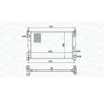 Chladič, chlazení motoru MAGNETI MARELLI 350213385000