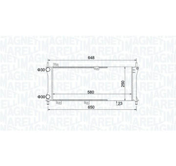 Chladič, chlazení motoru MAGNETI MARELLI 350213814000