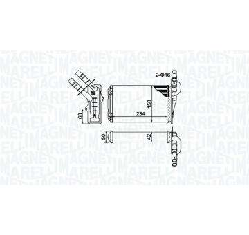 Vymenik tepla, Vnitrni vytapeni MAGNETI MARELLI 350218404000