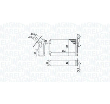 Výměník tepla, vnitřní vytápění MAGNETI MARELLI 350218405000