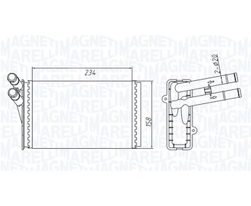 Výměník tepla, vnitřní vytápění MAGNETI MARELLI 350218409000