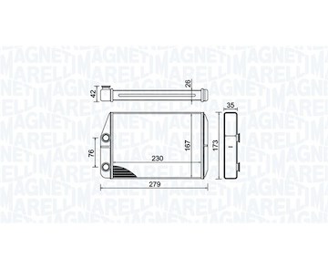 Výměník tepla, vnitřní vytápění MAGNETI MARELLI 350218443000