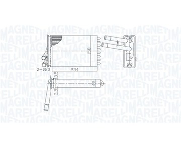 Výměník tepla, vnitřní vytápění MAGNETI MARELLI 350218462000