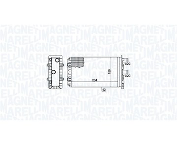 Výměník tepla, vnitřní vytápění MAGNETI MARELLI 350218475000