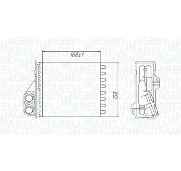Výmenník tepla vnútorného kúrenia MAGNETI MARELLI 350218479000