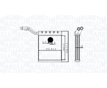 Výměník tepla, vnitřní vytápění MAGNETI MARELLI 350218480000