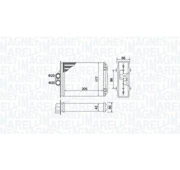 Výměník tepla, vnitřní vytápění MAGNETI MARELLI 350218482000