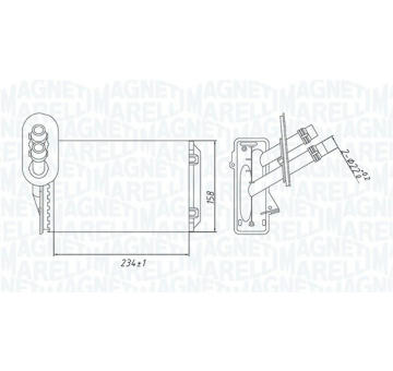 Výmenník tepla vnútorného kúrenia MAGNETI MARELLI 350218492000