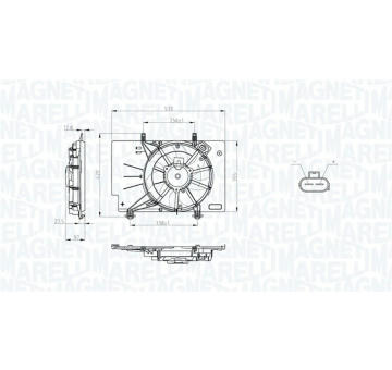 Ventilátor chladenia motora MAGNETI MARELLI 069422734010