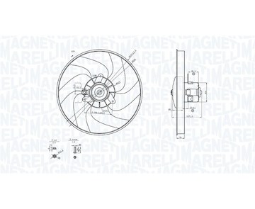 Větrák, chlazení motoru MAGNETI MARELLI 069422756010