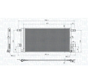 Kondenzátor, klimatizace MAGNETI MARELLI 350203100100