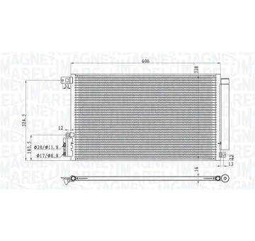 Kondenzátor klimatizácie MAGNETI MARELLI 350203100500