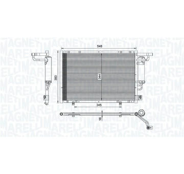 Kondenzátor, klimatizace MAGNETI MARELLI 350203100600