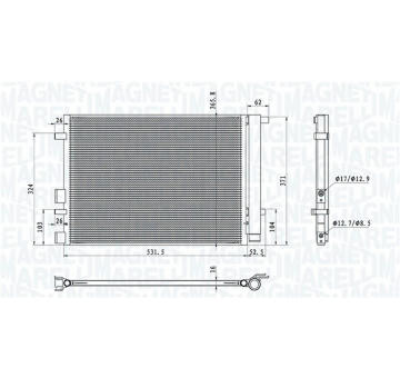 Kondenzátor klimatizácie MAGNETI MARELLI 350203100700