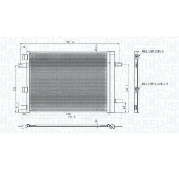 Kondenzátor klimatizácie MAGNETI MARELLI 350203101200