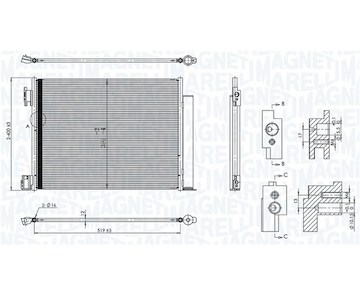 Kondenzátor, klimatizace MAGNETI MARELLI 350203101500