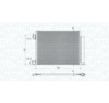 Kondenzátor, klimatizace MAGNETI MARELLI 350203101500