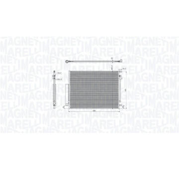 Kondenzátor, klimatizace MAGNETI MARELLI 350203104400