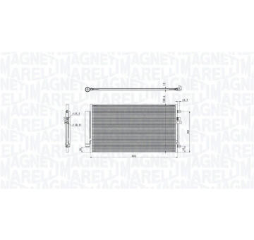 Kondenzátor, klimatizace MAGNETI MARELLI 350203104500
