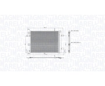 Kondenzátor, klimatizace MAGNETI MARELLI 350203105300