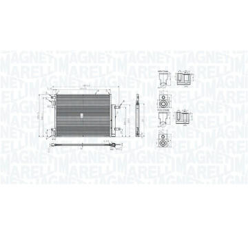 Kondenzátor klimatizácie MAGNETI MARELLI 350203107400