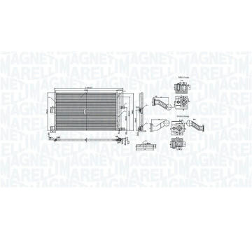 Kondenzátor klimatizácie MAGNETI MARELLI 350203107600