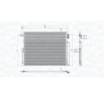 Kondenzátor klimatizácie MAGNETI MARELLI 350203010800